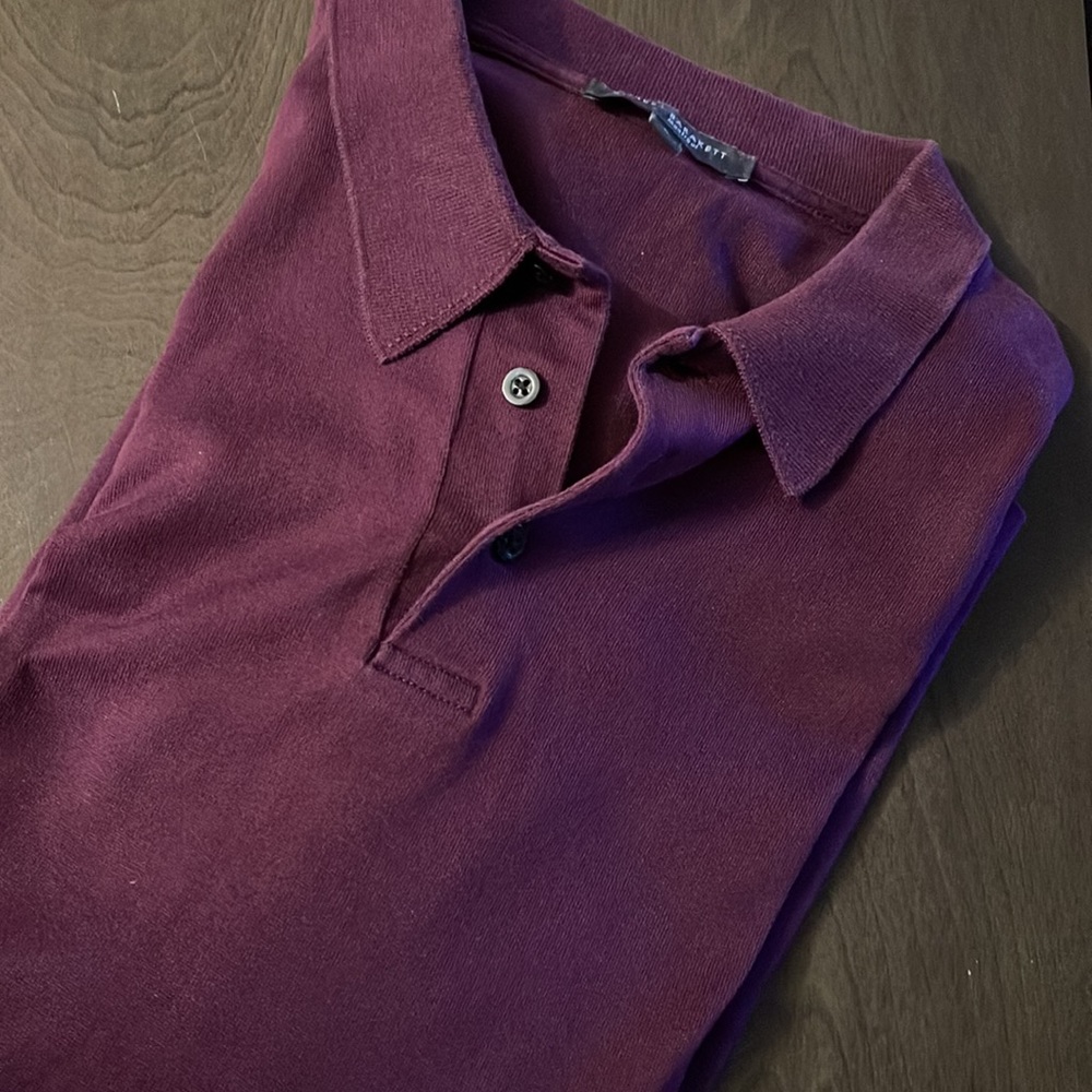 ROBERT BARAKETT Long Sleeve Polo. Size Large